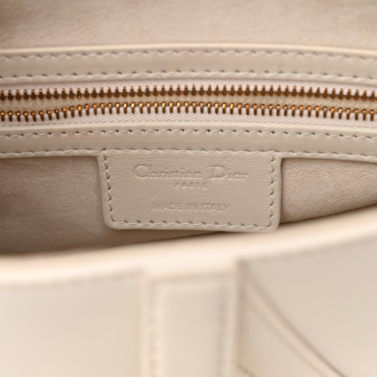 Ultra Matte Calfskin Saddle Bag Off White