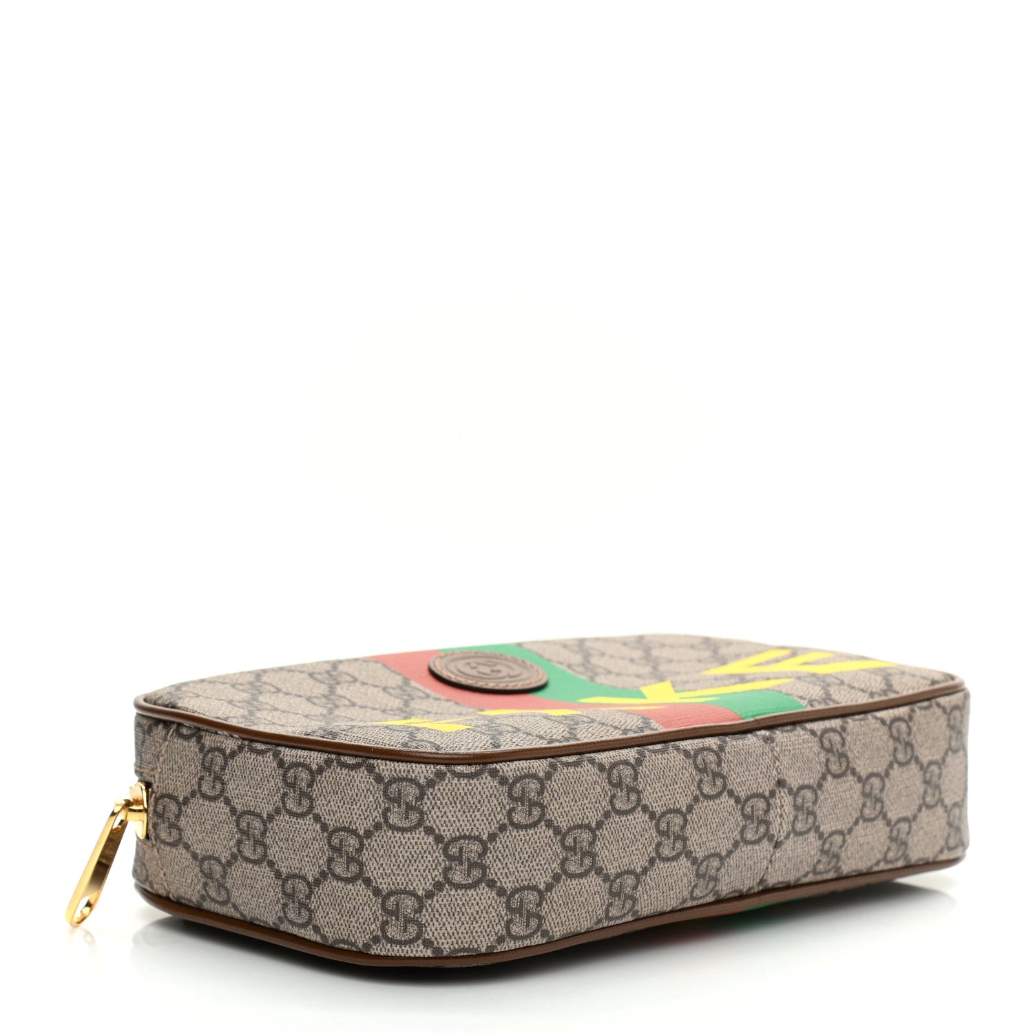 Gucci GG Supreme Monogram Azalea Calfskin Fake/Not Small Retro Interlocking G Belt Bag Beige Ebony Brown Sugar 4 of 8