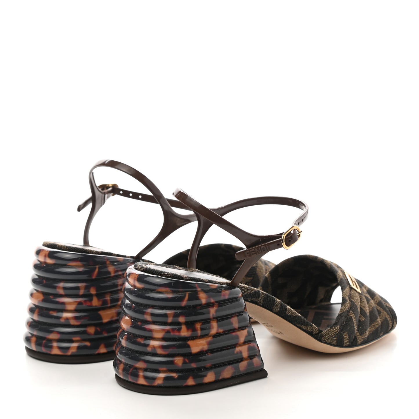 FF Tortoise Promenade Pumps 37 Tobacco
