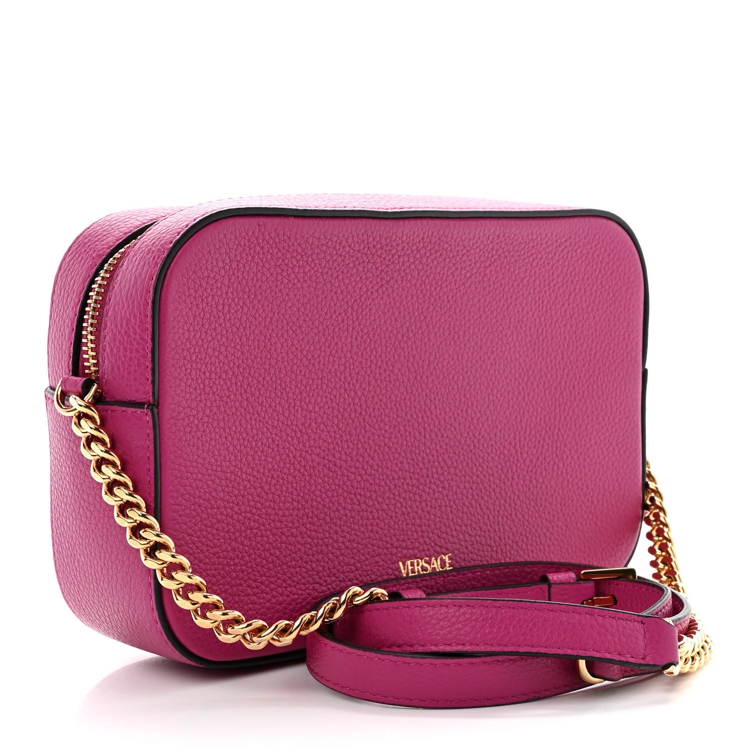 Versace Grainy Calfskin Virtus Small Camera Bag Purple 3 of 10