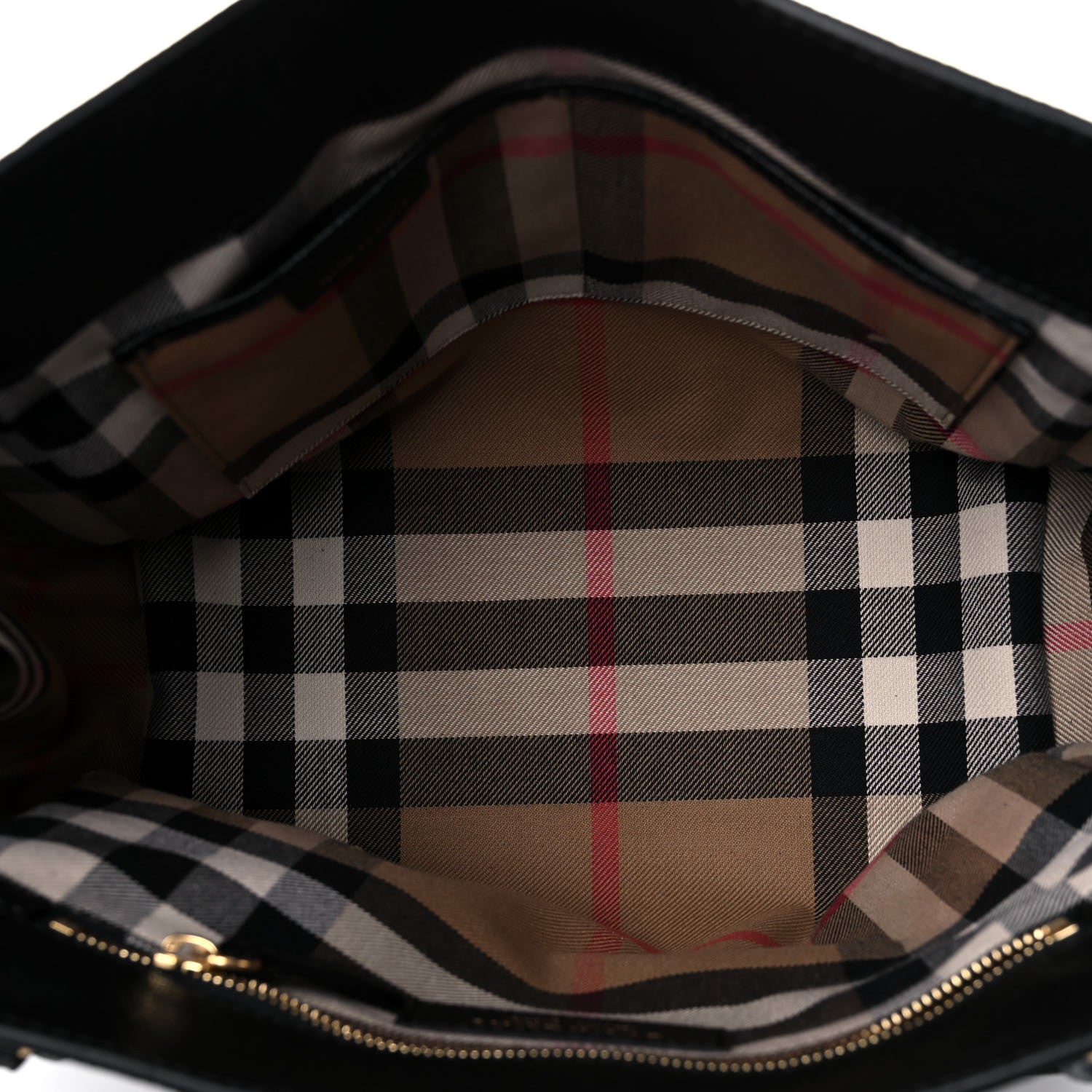 Burberry Soft Grain Calfskin Medium Buckle Tote Black 4 of 10