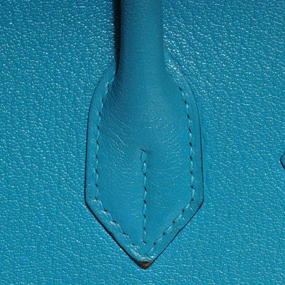 Hermes Chevre de Coromandel Birkin 30 Turquoise 10 of 28