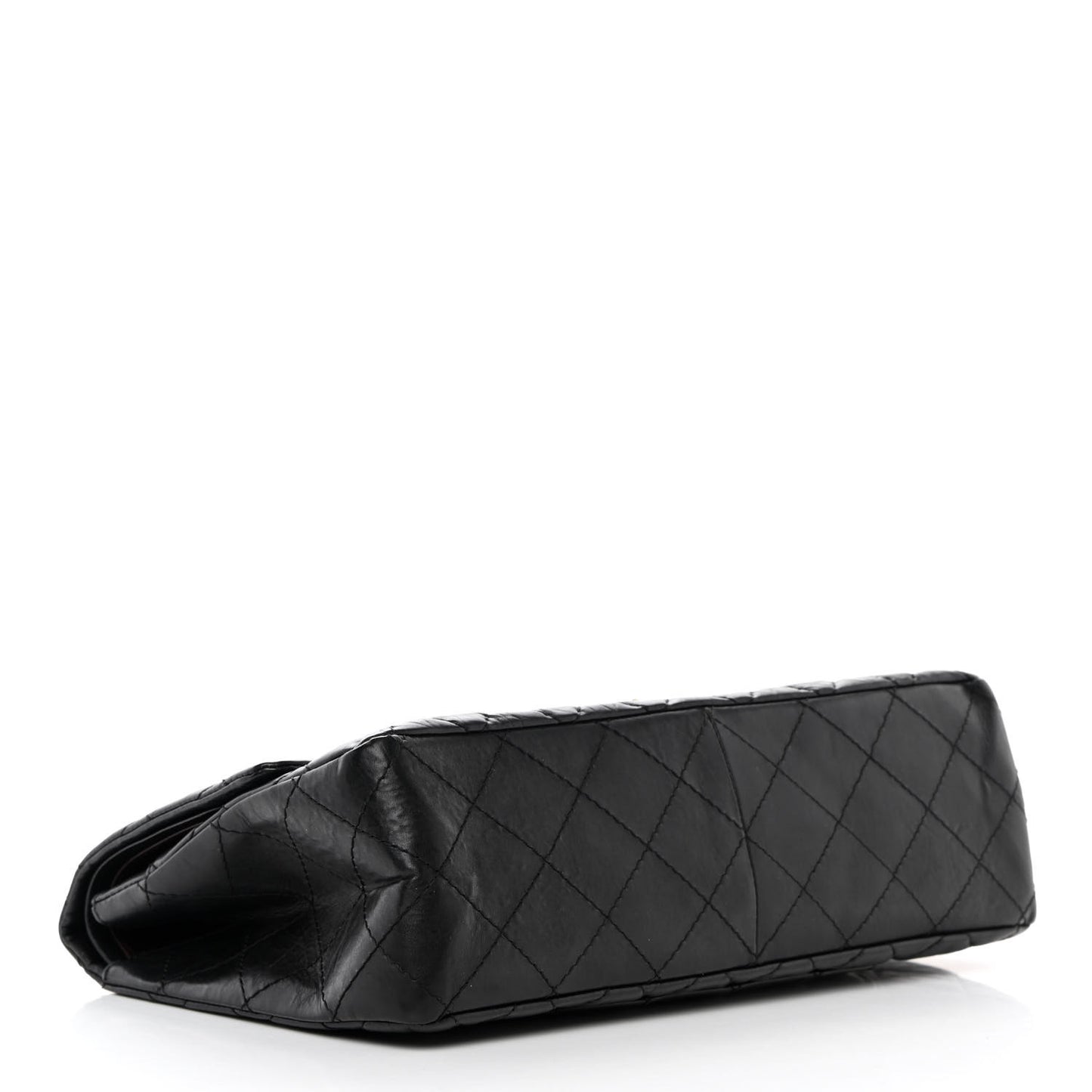 Aged Calfskin Quilted 2.55 Reissue 227 Flap Black