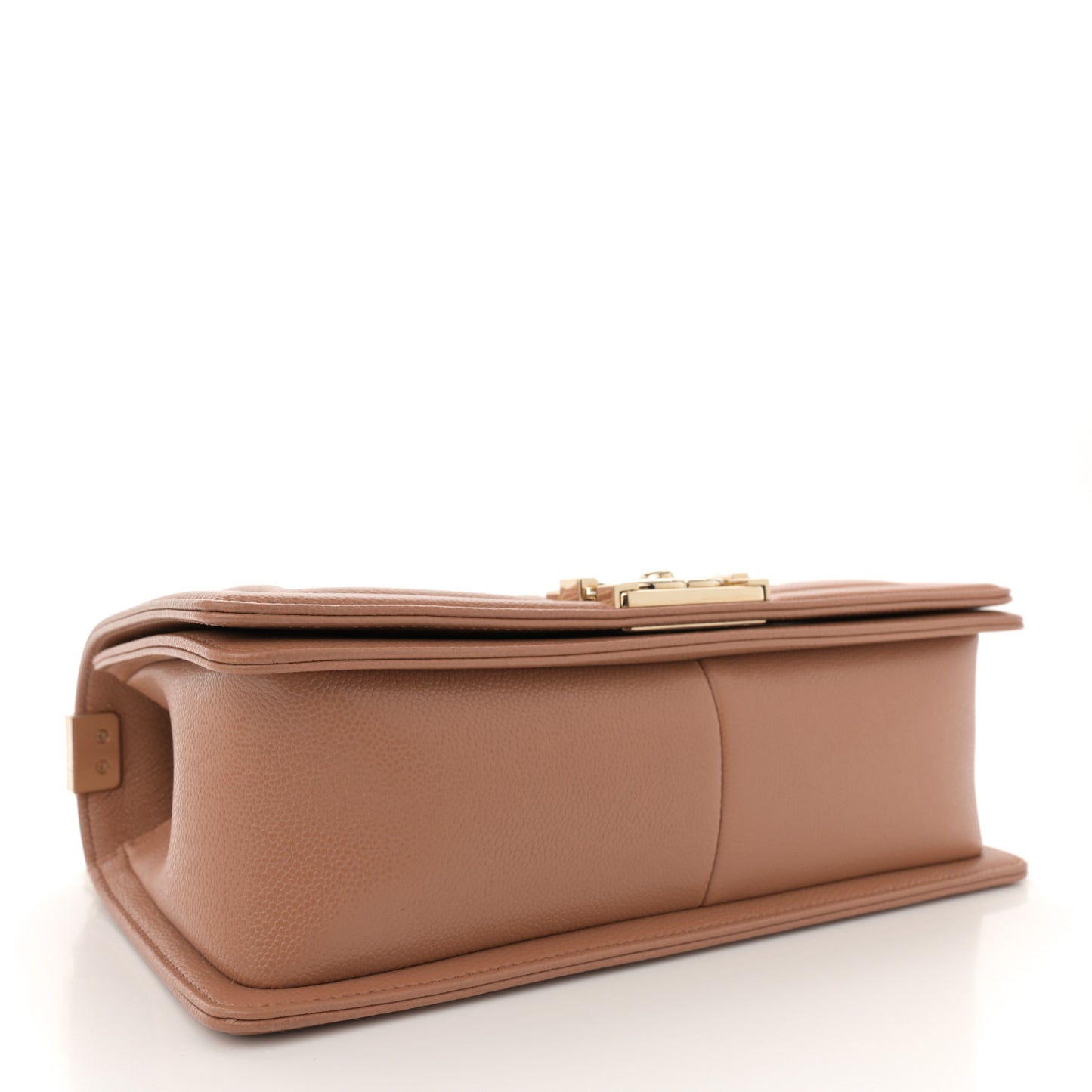 Caviar Quilted Medium Boy Flap Brown