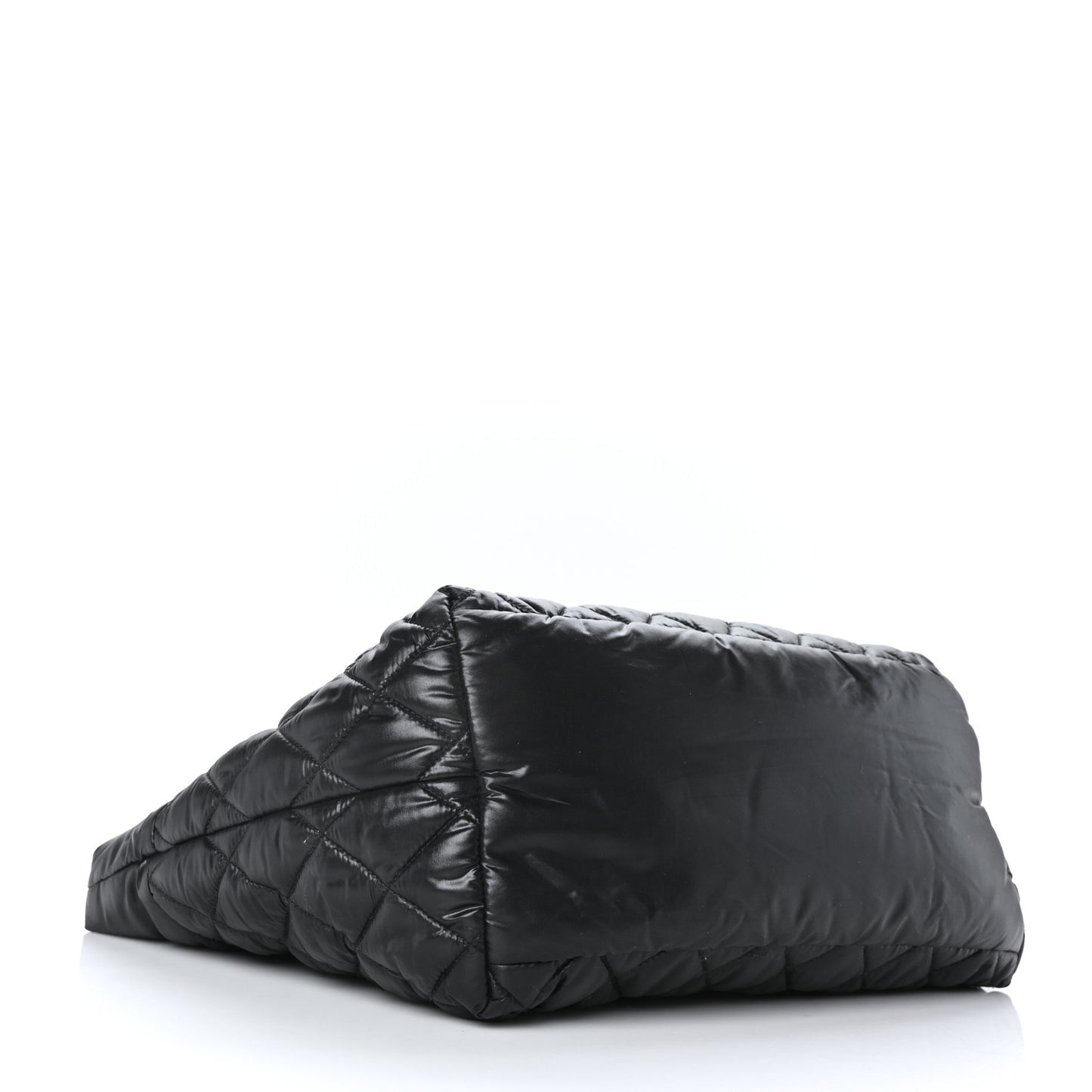 Nylon Quilted Small Coco Cocoon Tote Black