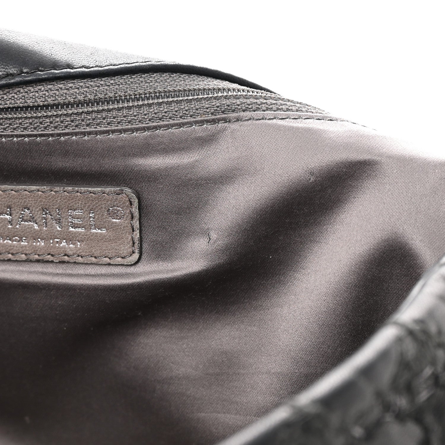 Chanel Lambskin Tweed Double Stitch Maxi Flap Black 12 of 16