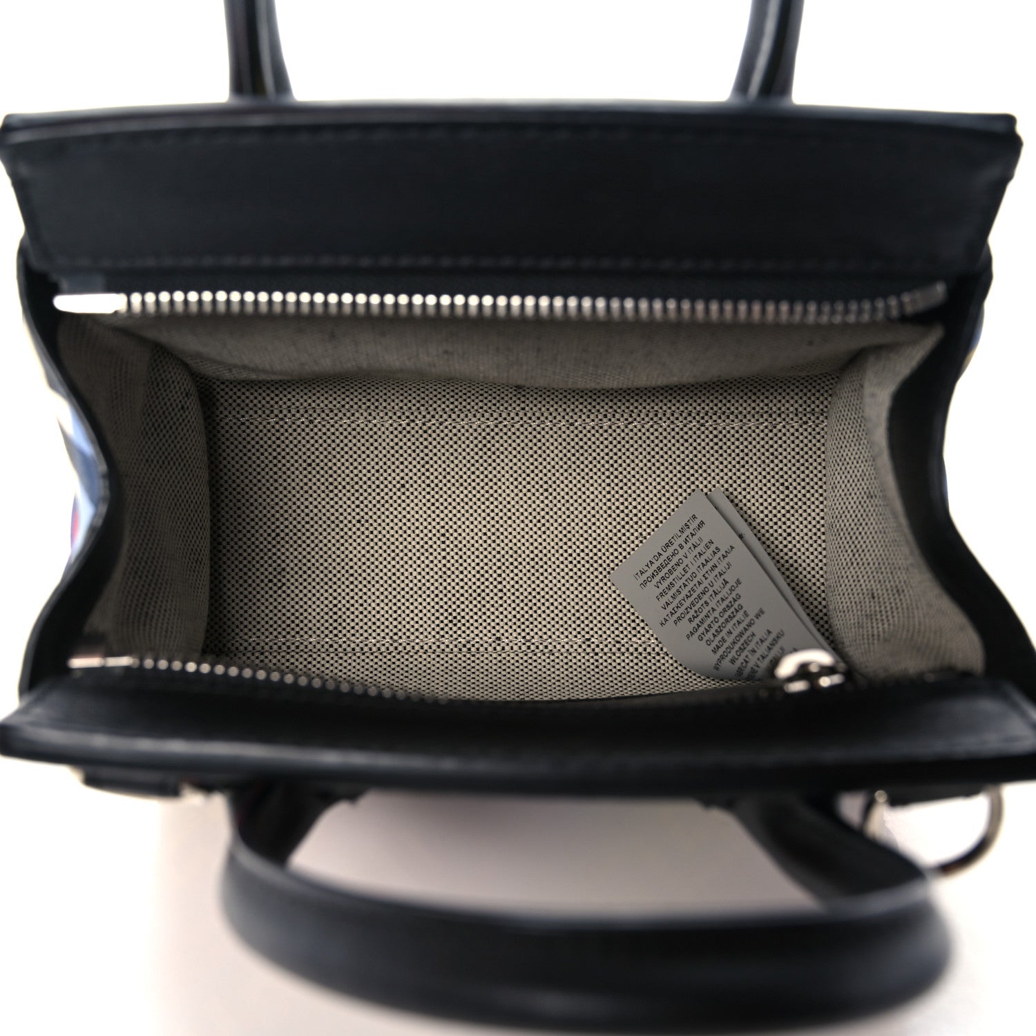Versace Calfskin Printed Small Palazzo Empire Bag Multicolor Black 5 of 9