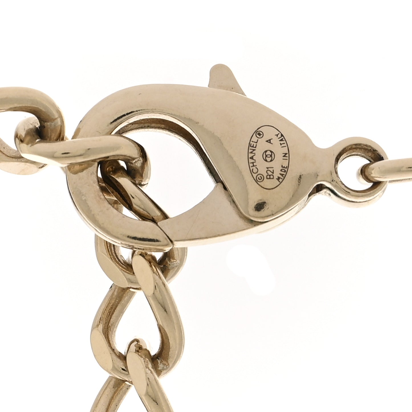 Crystal Chain CC Link Choker Gold Silver