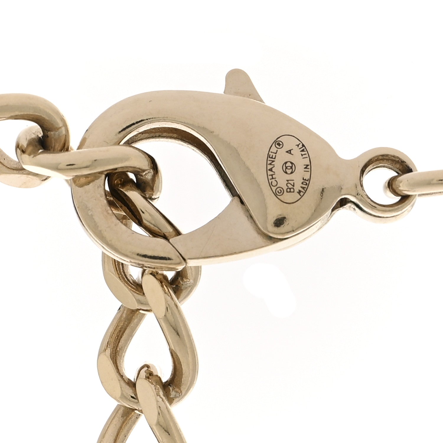 Chanel Crystal Chain CC Link Choker Gold Silver 5 of 6