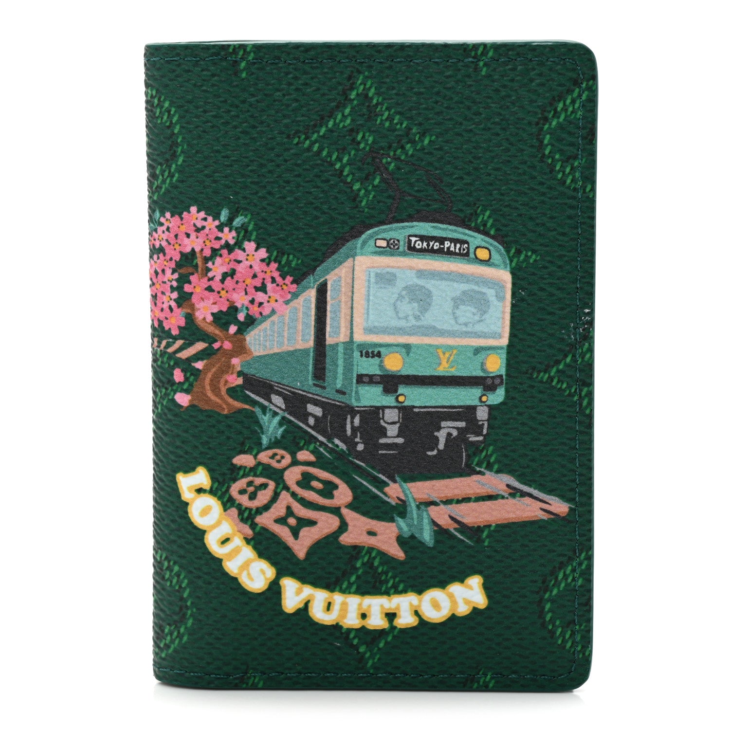 Louis Vuitton Monogram Paris Tokyo Pocket Organizer Green 1790187