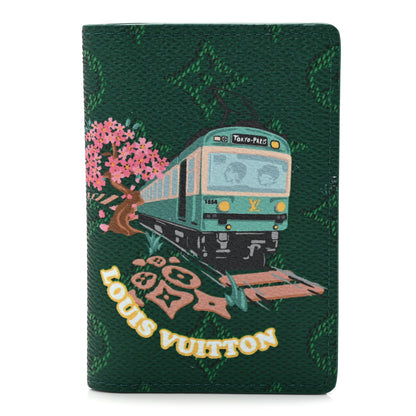 Louis Vuitton Monogram Paris Tokyo Pocket Organizer Green 1 of 6