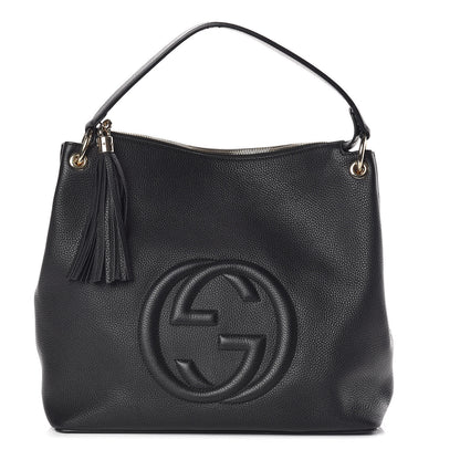 Gucci Pebbled Calfskin Large Soho Hobo Black 1 of 11