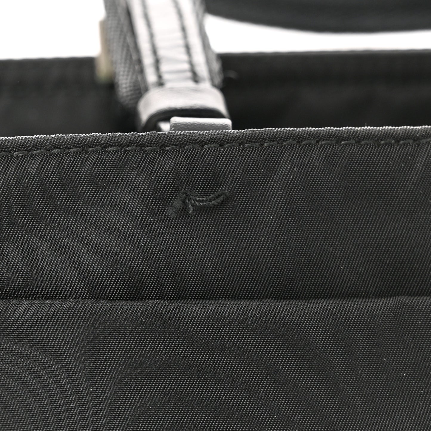 Nylon Calfskin Tote Black