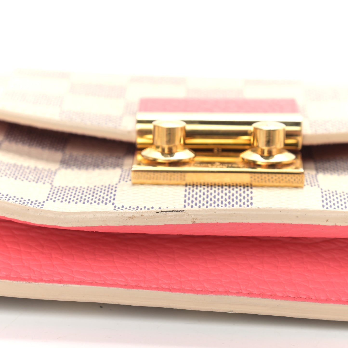 Damier Azur Croisette Chain Wallet Rose Papaye