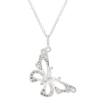 Tiffany Platinum Diamond Enchant Butterfly Necklace 4 of 6
