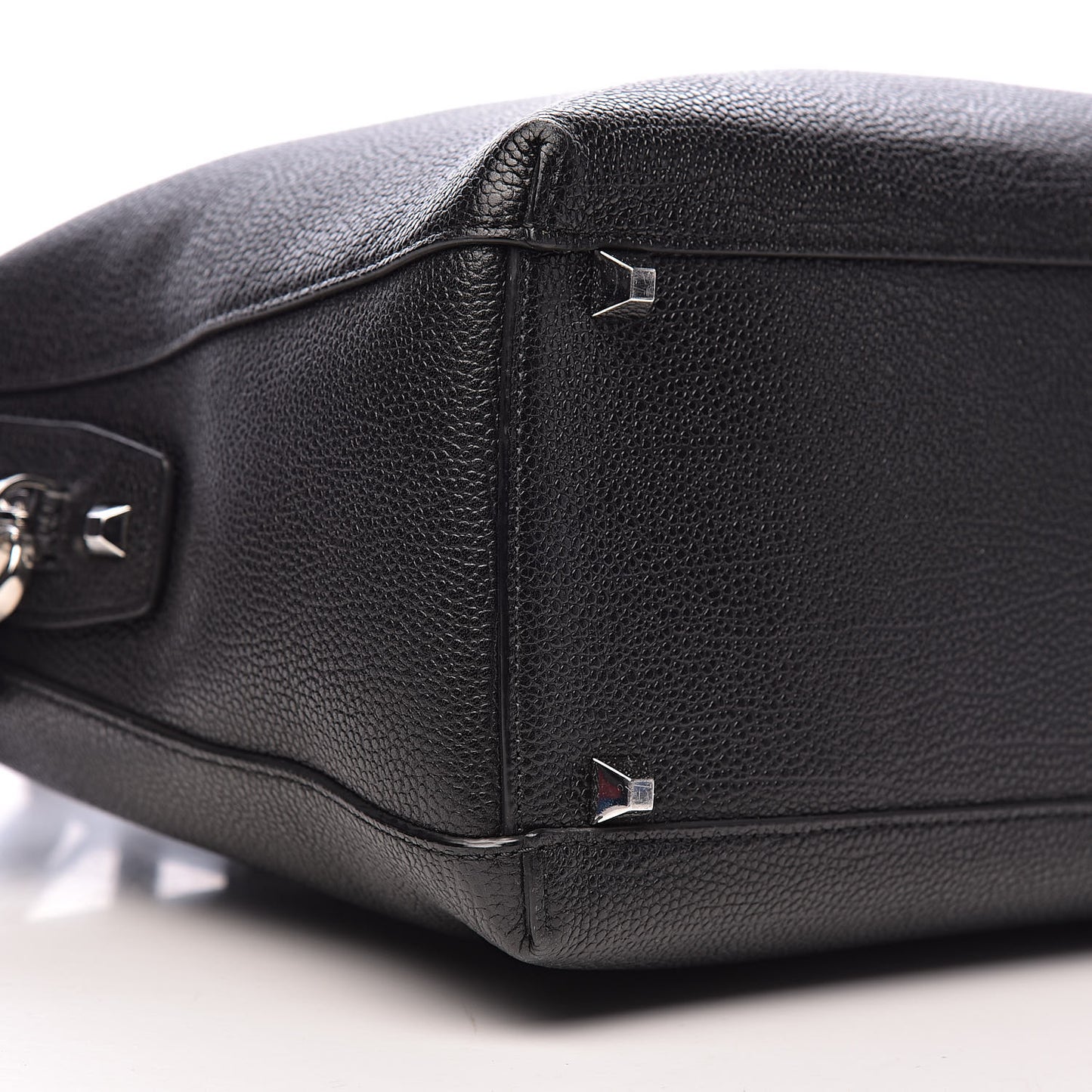 Grained Calfskin Large Ella Boston Black