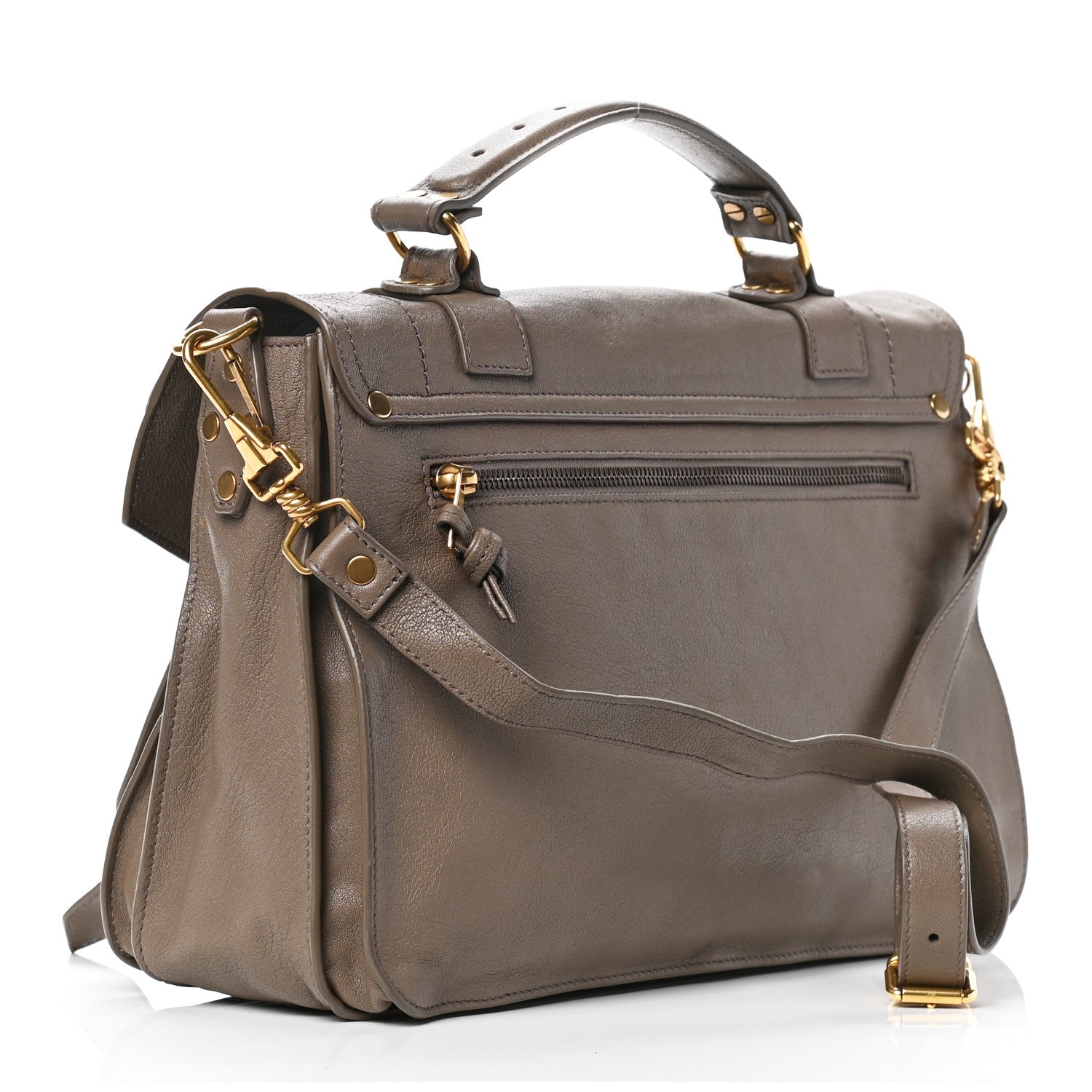 Proenza Schouler Lambskin Medium PS1 Satchel Smoke 2 of 4