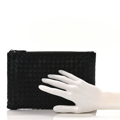 Bottega Veneta Nappa Intrecciato Zip Pouch Black 2 of 6