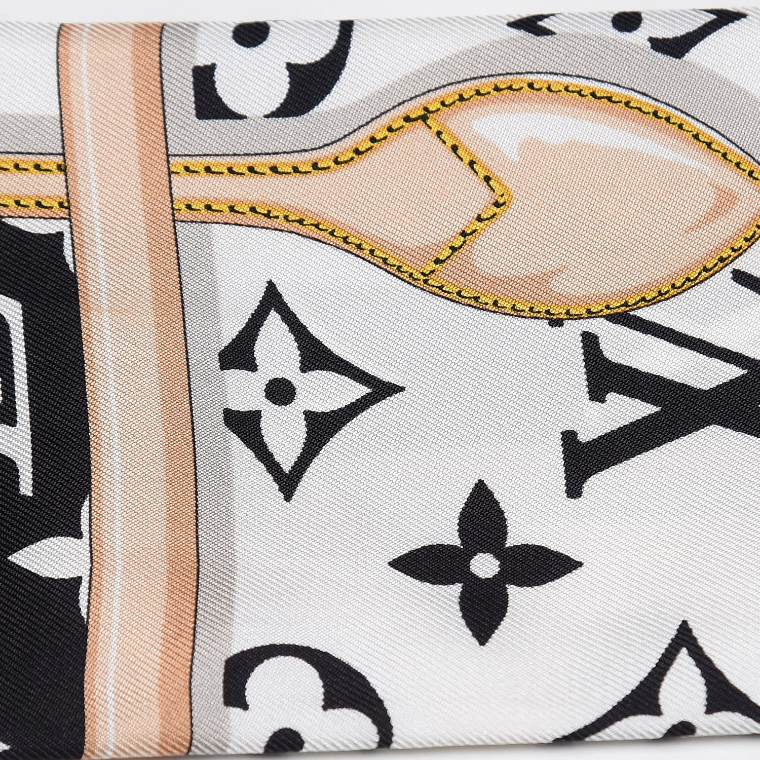 Louis Vuitton Silk Monogram Confidential Bandeau Black 8 of 8
