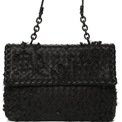 Bottega Veneta Nappa Intrecciato Fringe Flap Black 7 of 12