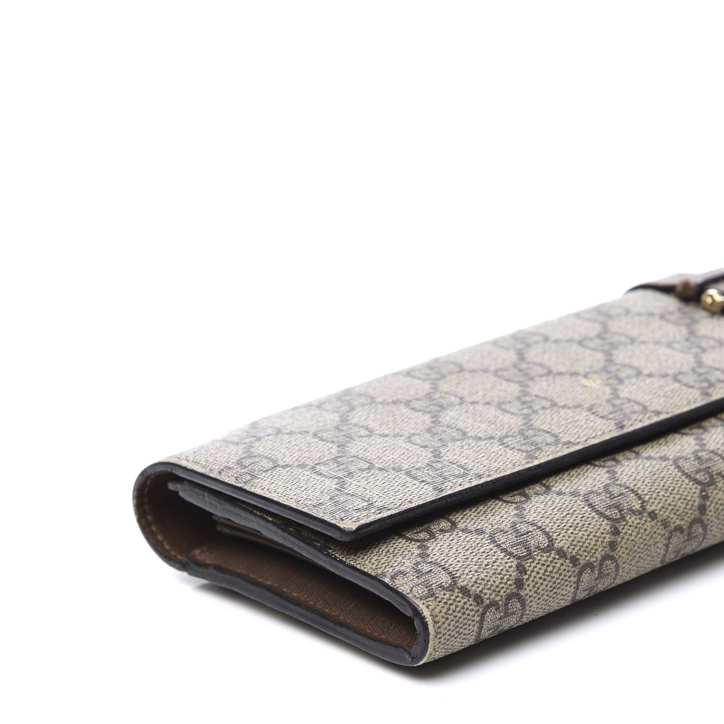 GG Supreme Monogram Nice Continental Wallet Maple Brown