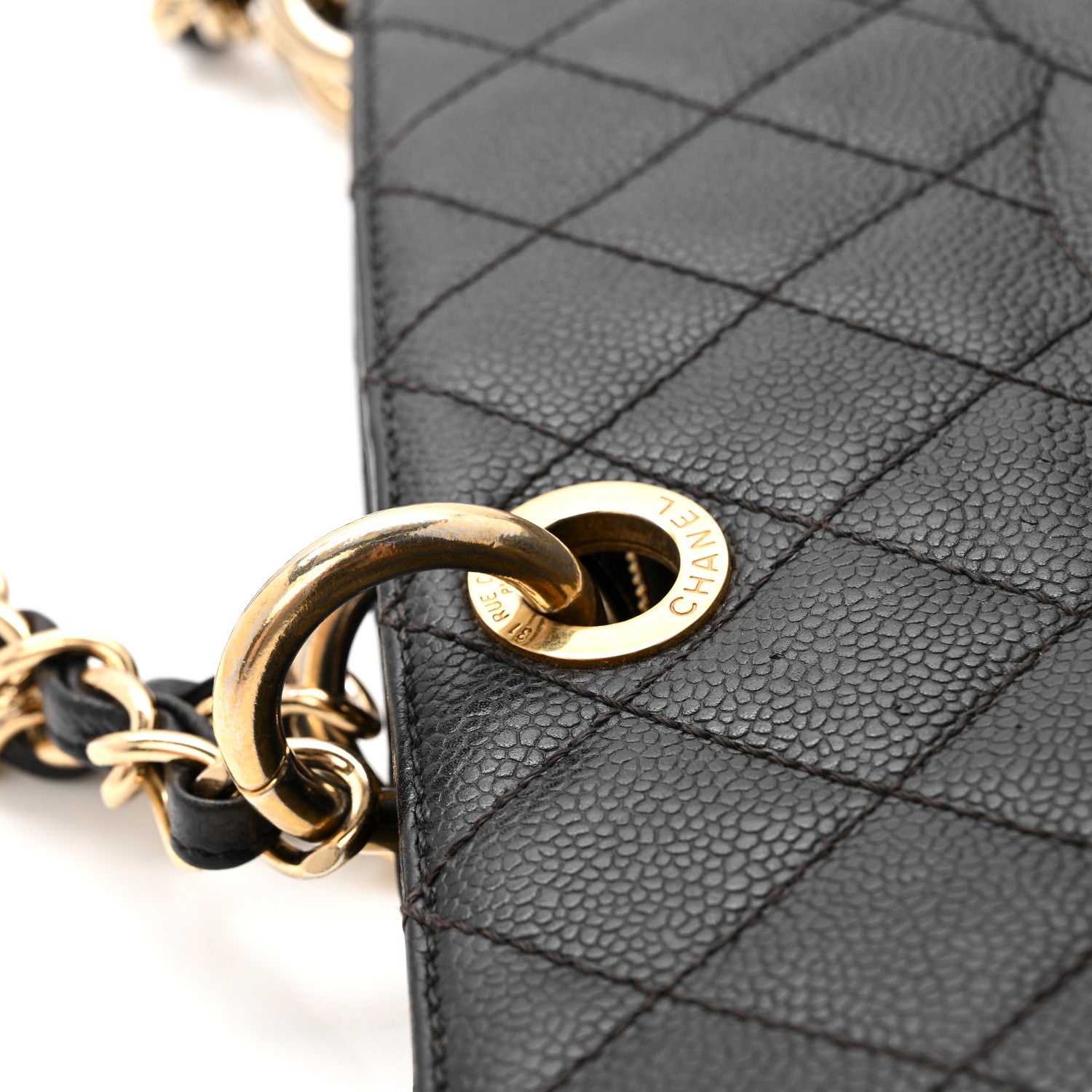 Chanel Caviar Quilted Grand Shopping Tote GST Black 14 of 17