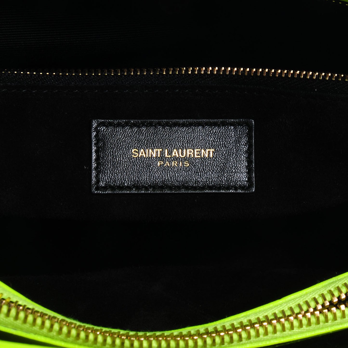 Leather Small Sac de Jour Bag Neon Yellow