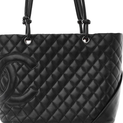 Chanel Calfskin Quilted Large Cambon Tote Black 8 of 14