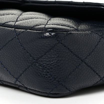 Chanel Caviar Quilted East West Flap Navy 6 of 11