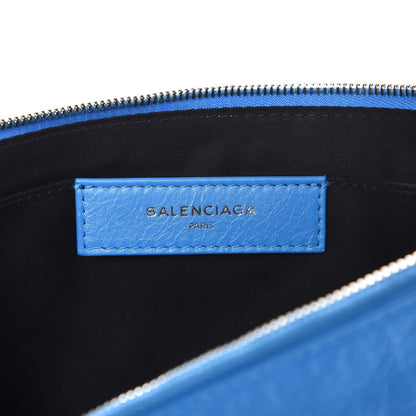 Balenciaga Lambskin Supermarket Clip Pouch M Bleu 6 of 7