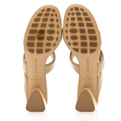 Bottega Veneta Vienna Calfskin The Band Cross Strap Mule Sandals 39 Cane Sugar 5 of 6