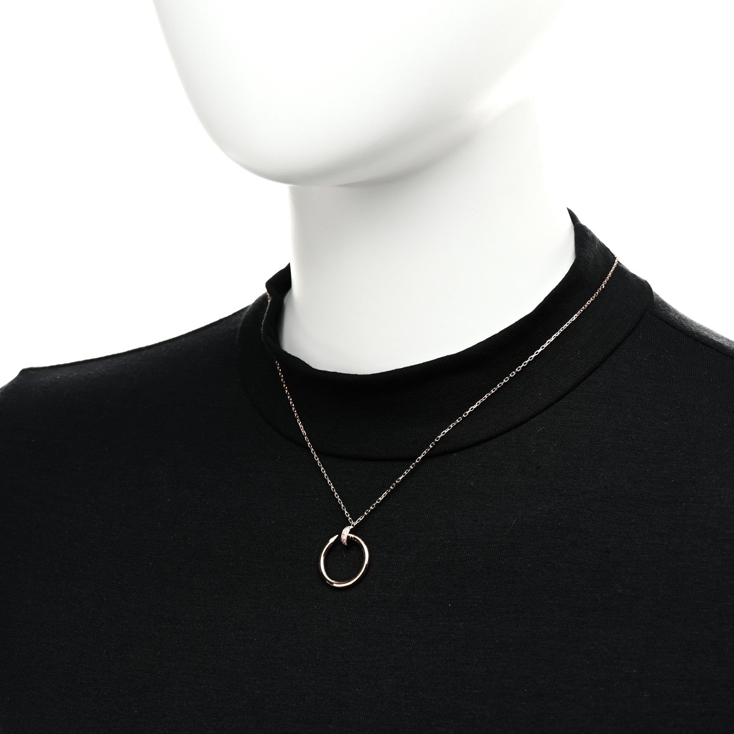 Cartier 18K Pink Gold Diamond Juste Un Clou Pendant Necklace 2 of 6