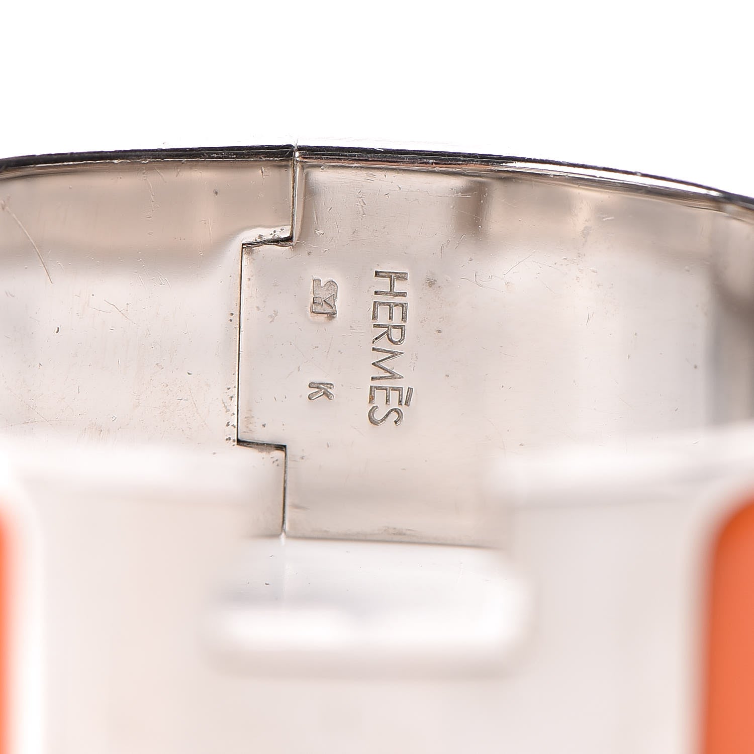 Hermes Enamel Wide Clic Clac H Bracelet PM Orange 4 of 4