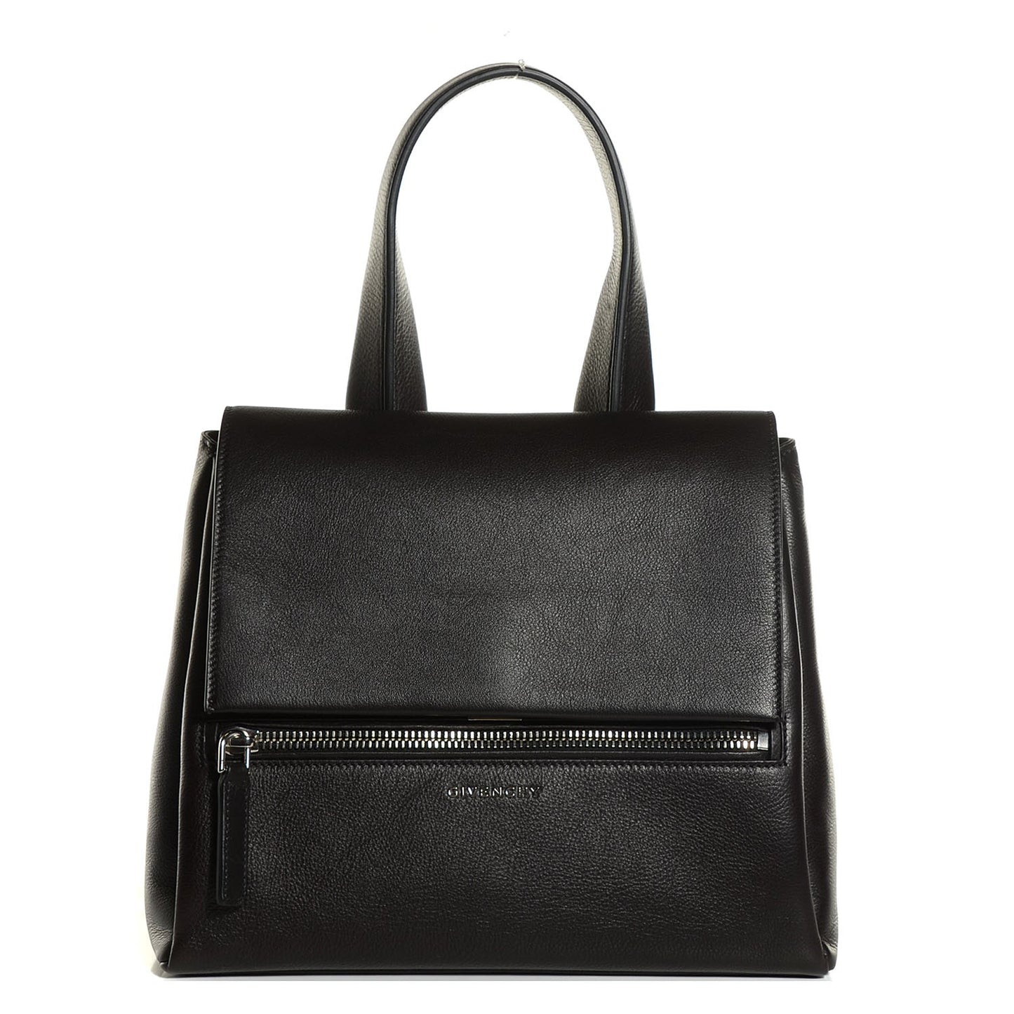Calfskin Small Pandora Pure Flap Bag Black