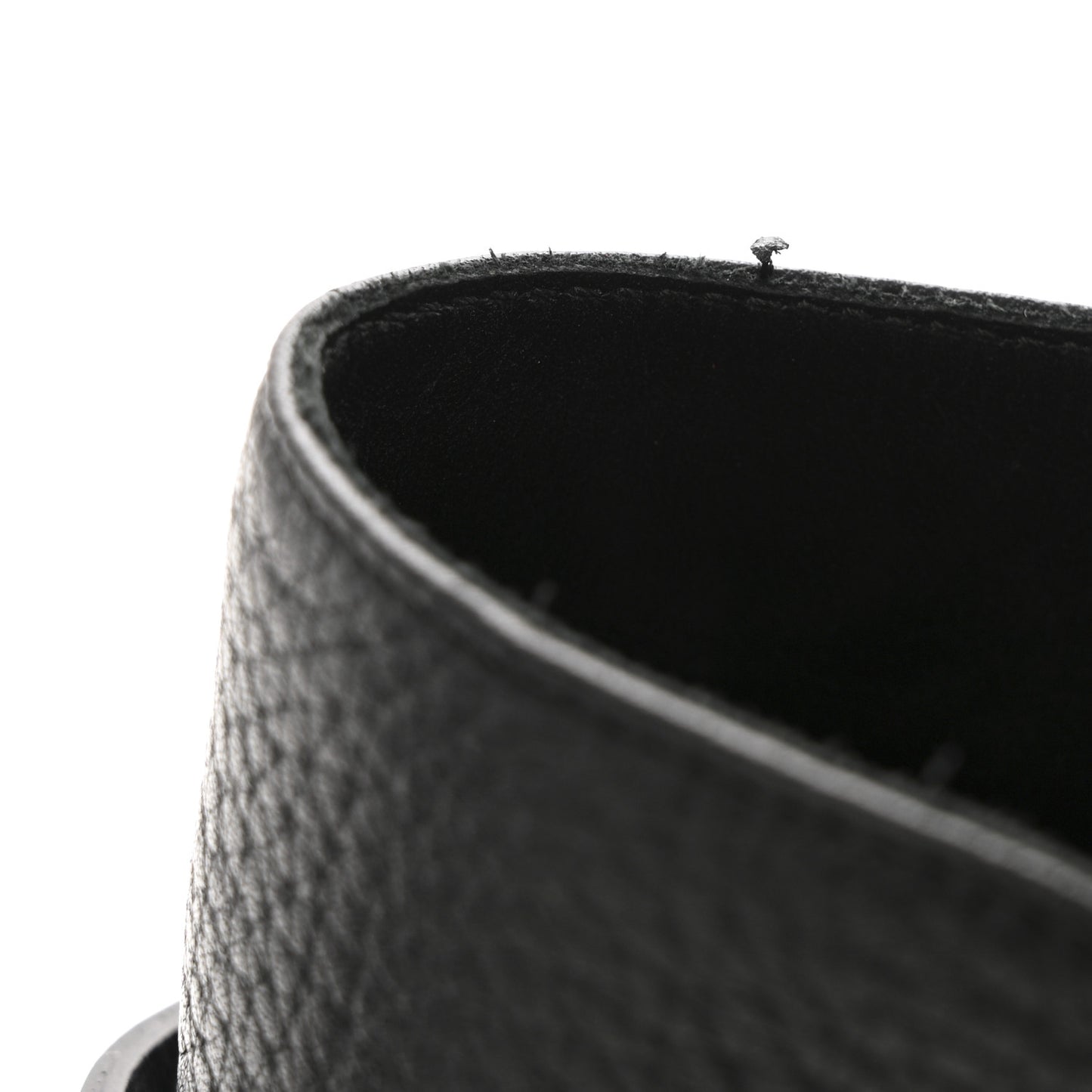 Pebbled Calfskin Rockstud Double Buckle 65mm Ankle Boots 37.5 Black