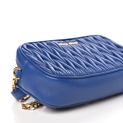 Miu Miu Nappa Matelasse Marsupio Belt Bag Azurro 5 of 10