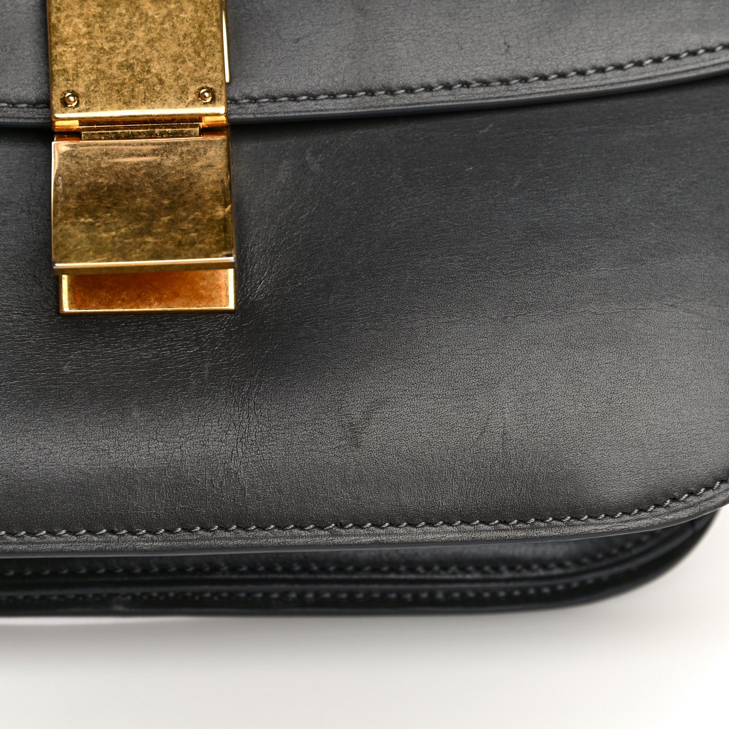 Celine Box Calfskin Medium Classic Box Flap Bag Grey 6 of 36