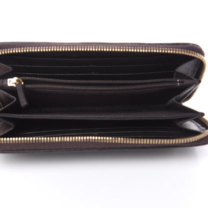Fendi Zucca Spalmati Vitello Elite Zip Around Wallet Tobacco Ebano 5 of 9