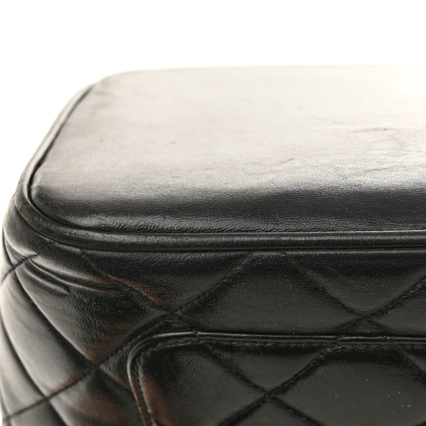 Lambskin Quilted Medallion Tote Black