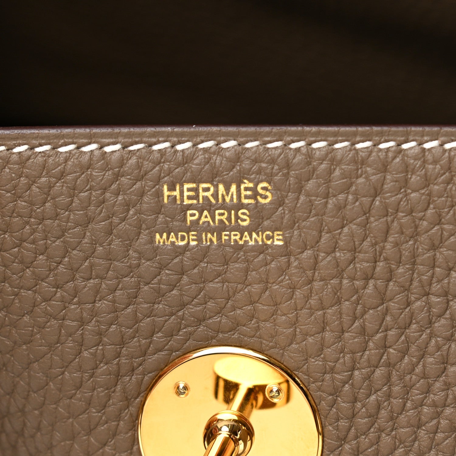 Hermes Taurillon Clemence Lindy 30 Etoupe 6 of 10
