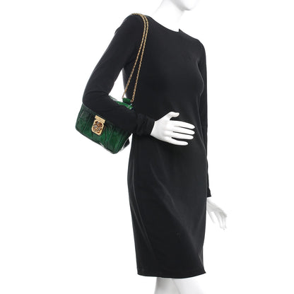 Chloe Patent Calfskin Small Elsie Shoulder Bag Green 2 of 14