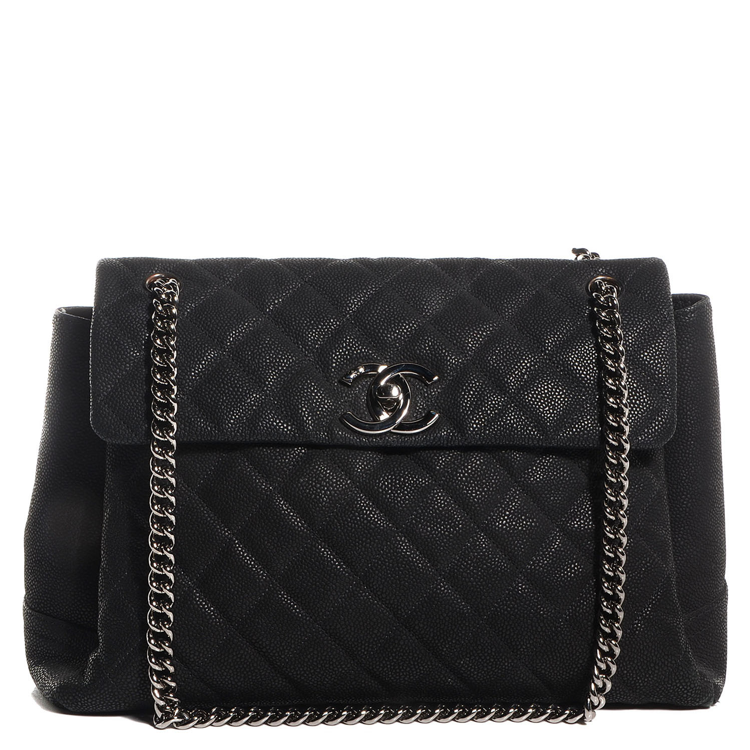 Chanel Iridescent Caviar Medium Lady Pearly Flap Black 1 of 8