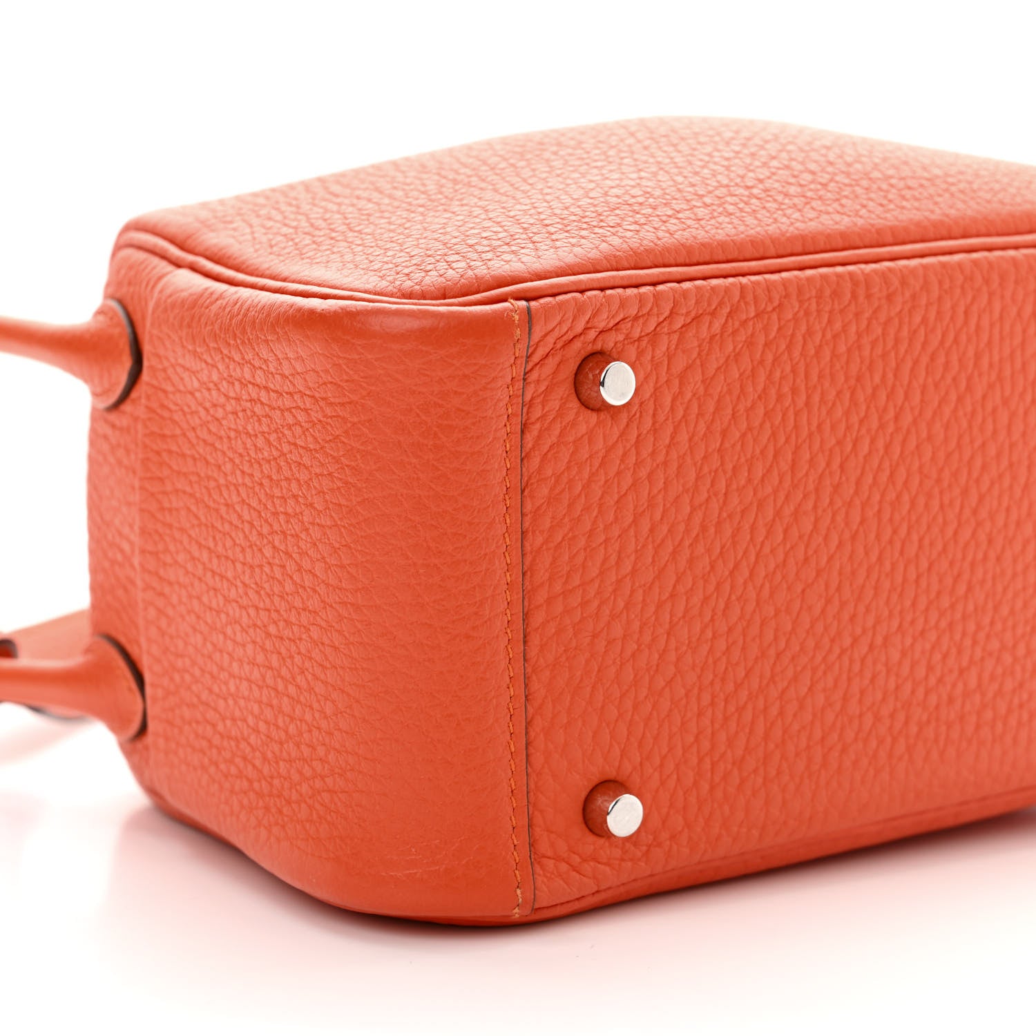 Hermes Taurillon Clemence Mini Lindy 20 Feu 7 of 11