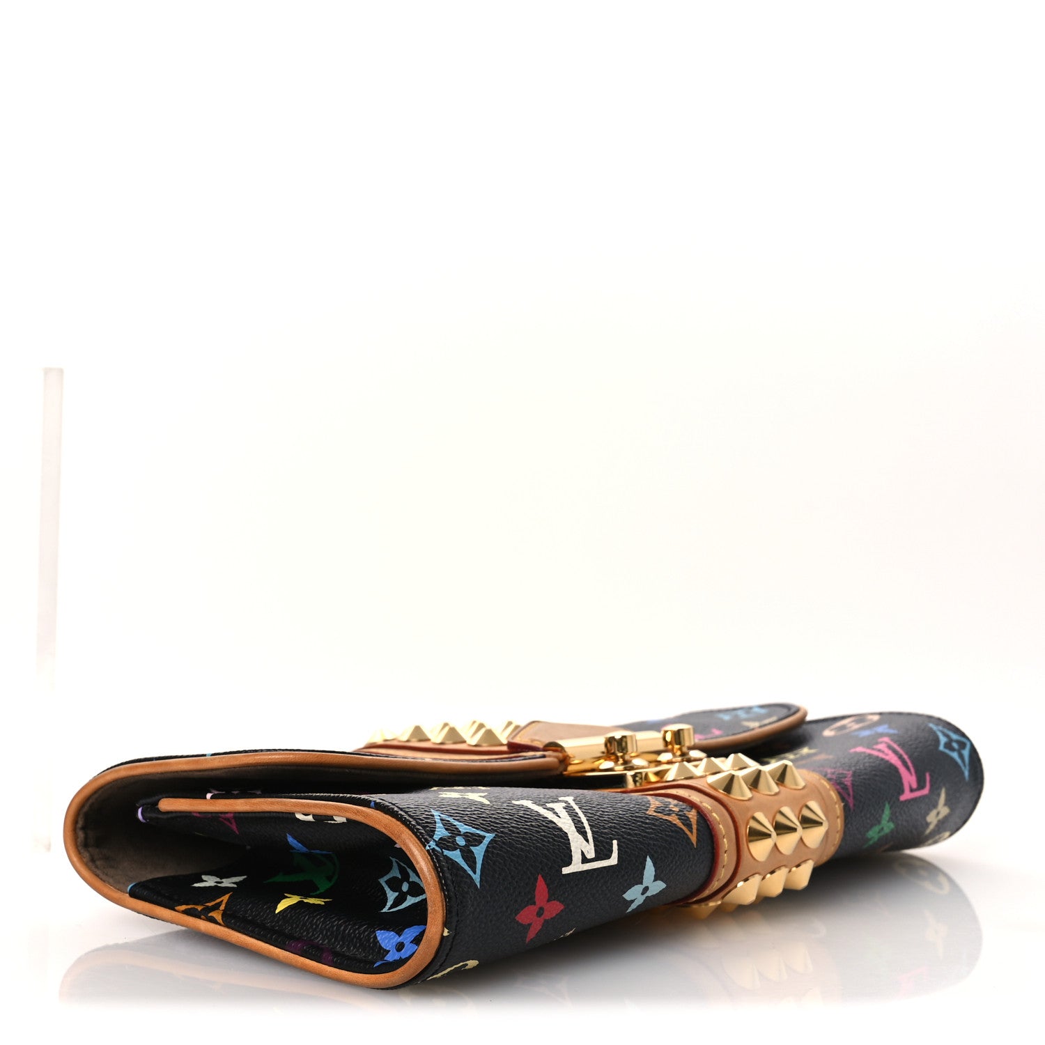 Louis Vuitton Monogram Multicolor Courtney Clutch Black 4 of 12