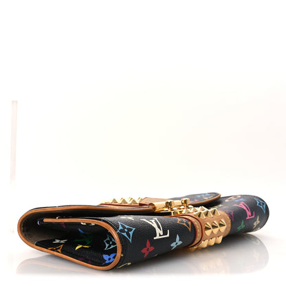 Louis Vuitton Monogram Multicolor Courtney Clutch Black 4 of 12