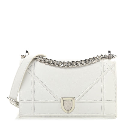 Christian Dior Grained Calfskin Small Diorama Flap Bag Off White 1 of 14