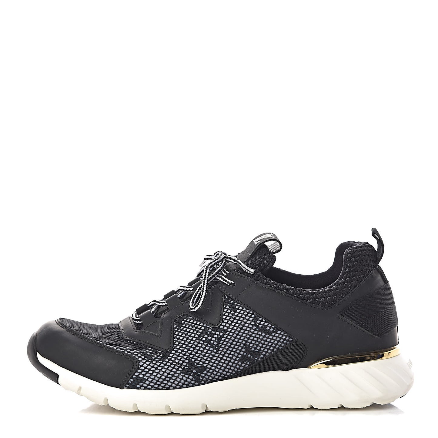 Technical Nylon Monogram Rubber Aftergame Sneakers 37.5 Black