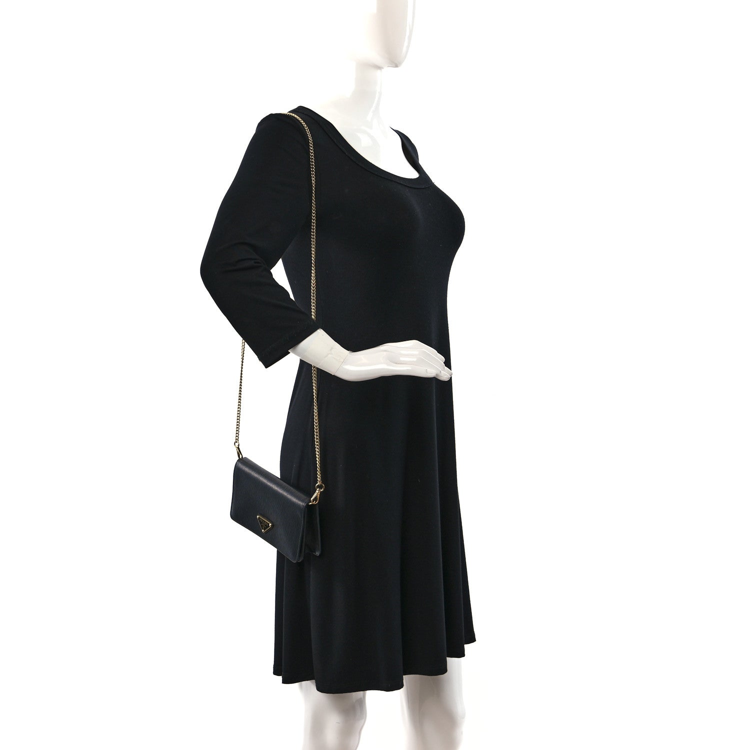 Prada Vitello Move Triangle Logo Miniborse Black 2 of 8