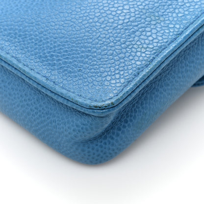 Chanel Caviar Phone Holder Crossbody Blue 13 of 14
