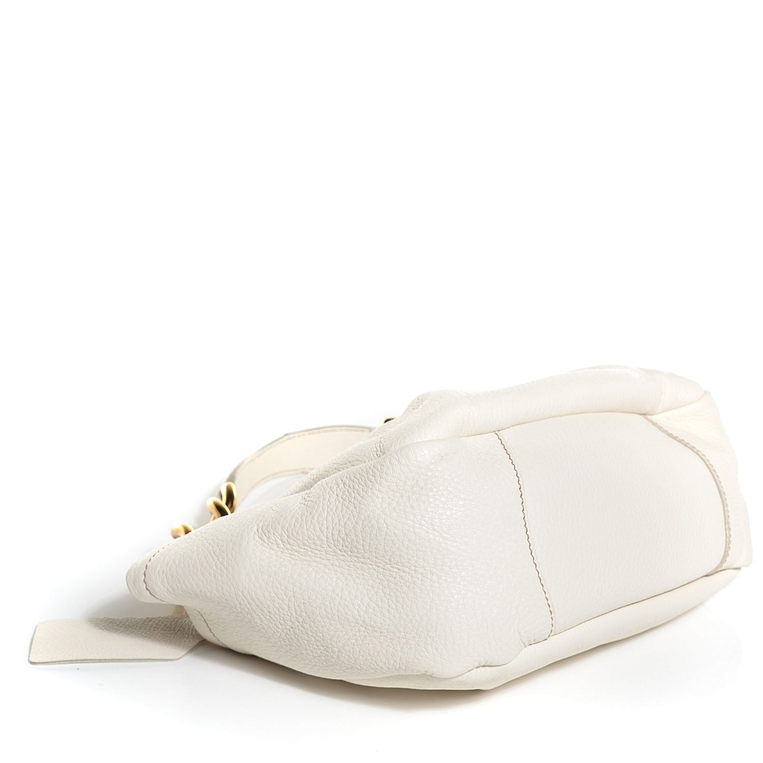 Prada Cervo Pleats Small Shoulder Bag Talco 4 of 10